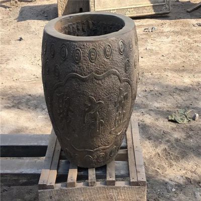 仿古做旧石雕聚宝盆