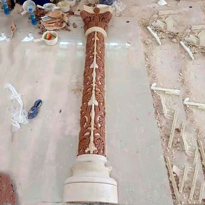 欧式泥雕玻璃钢装饰罗马柱