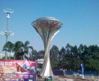 广场不锈钢抽象荷花博鱼网页版