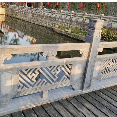 青石浮雕镂空景点湖边仿古建筑围栏防护栏杆