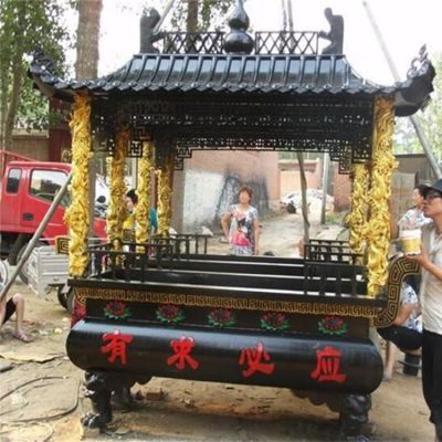 寺庙室外长形宝盖香炉铜博鱼网页版