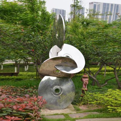 公园摆放不锈钢镜面光盘景观博鱼网页版