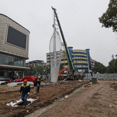 商场户外摆放大型不锈钢网格鲸鱼景观博鱼网页版