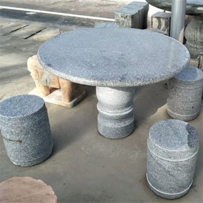 大理石石雕户外园林景观圆形石桌石凳博鱼网页版