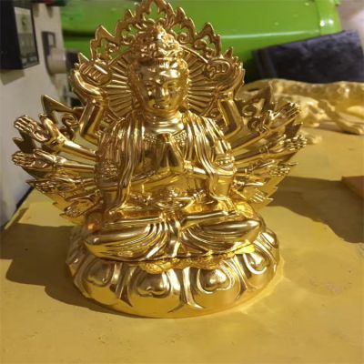 家居玻璃钢贴金佛像博鱼网页版摆件