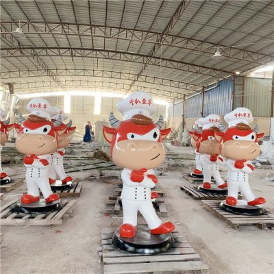 牛厨师 玻璃钢卡通牛博鱼网页版