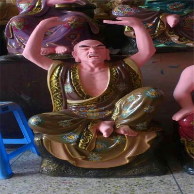 树脂彩绘户外景区寺庙供奉佛像十八罗汉博鱼网页版