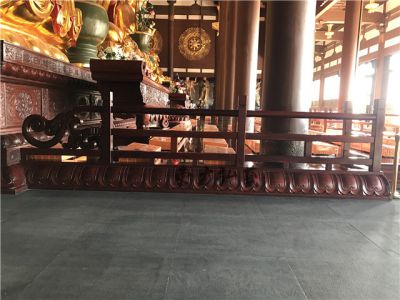 寺院大殿室内铸铜喷漆防护栏杆