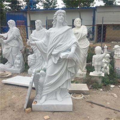 欧式教堂汉白玉西方人物天使拼接博鱼网页版摆件