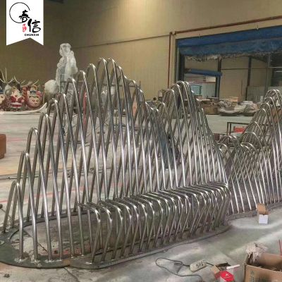 不锈钢假山景观抽象金属锻造公园绿地铁艺造型博鱼网页版