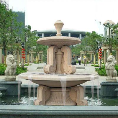 园林风景大型大理石简约喷泉博鱼网页版