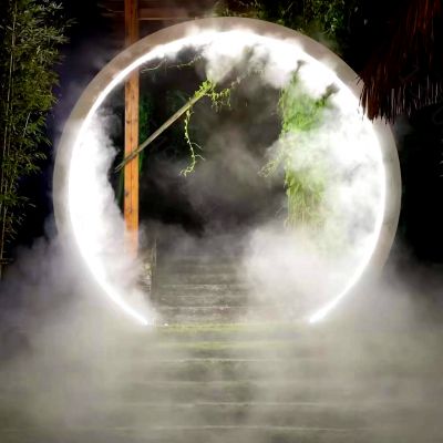 酒店民俗户外不锈钢灯光雾化拱门博鱼网页版