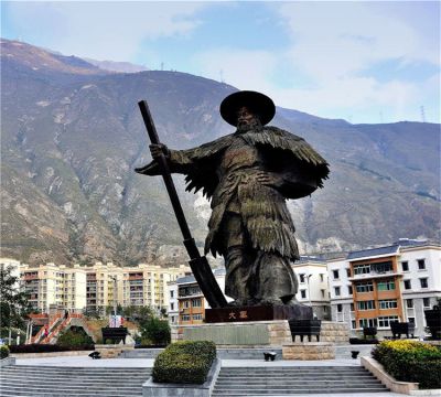 广场铜雕大型渔民景观博鱼网页版摆件