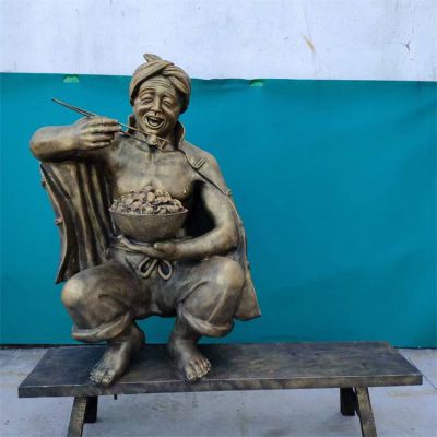 玻璃钢仿铜古代民俗文化人物摆件博鱼网页版