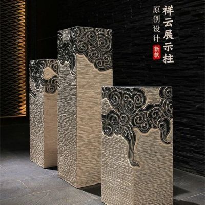 青石仿古做旧中式石雕祥云柱 庭院别墅家用石狮子拴马桩 博鱼网页版