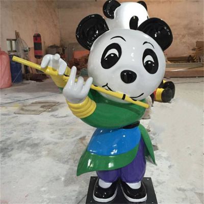 玻璃钢卡通吹笛子的熊猫博鱼网页版