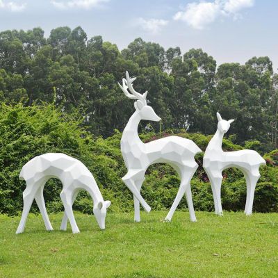 户外公园玻璃钢抽象几何梅花鹿博鱼网页版