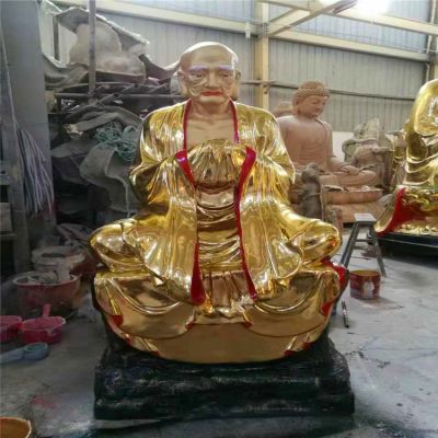 玻璃钢彩绘贴金寺庙神佛十八罗汉博鱼网页版