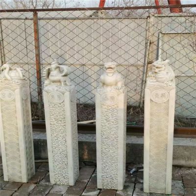 大理石石雕庭院门口门墩博鱼网页版摆件