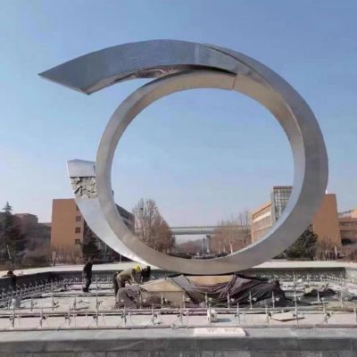 大型不锈钢喷泉水景圆环博鱼网页版