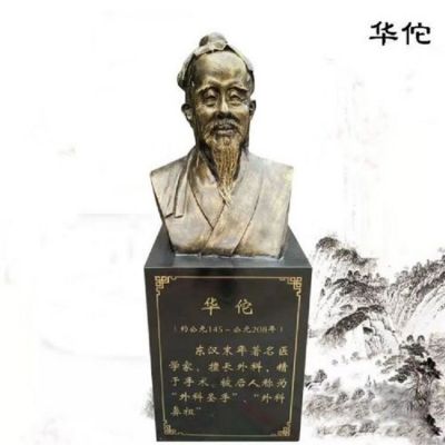 著名医学界医院景区铜雕胸像华佗博鱼网页版
