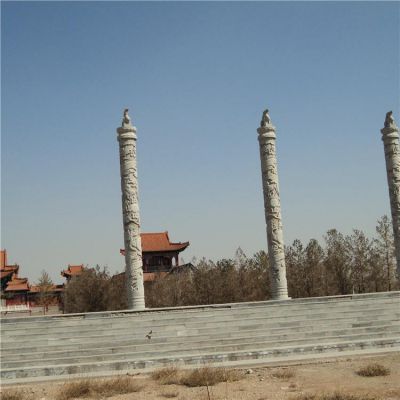 户外广场大理石雕盘龙龙柱博鱼网页版