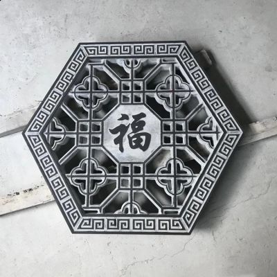 大理石石雕浮雕福字影壁墙博鱼网页版