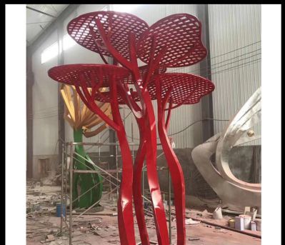 不锈钢抽象红色蘑菇博鱼网页版