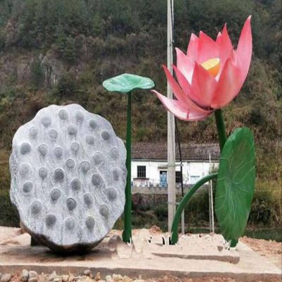 不锈钢彩绘户外园林景观莲花博鱼网页版
