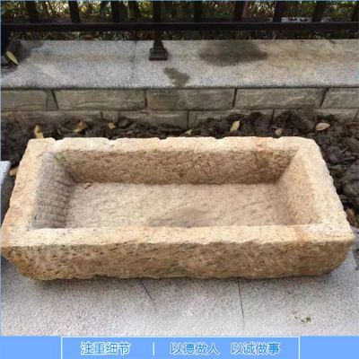 大理石石雕户外园林景观摆件老石槽博鱼网页版