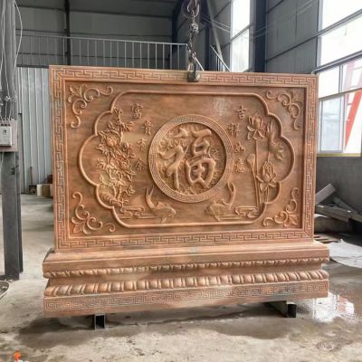 晚霞红浮雕景观影壁壁画博鱼网页版