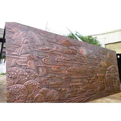 锻铜浮雕户外庭院影壁博鱼网页版