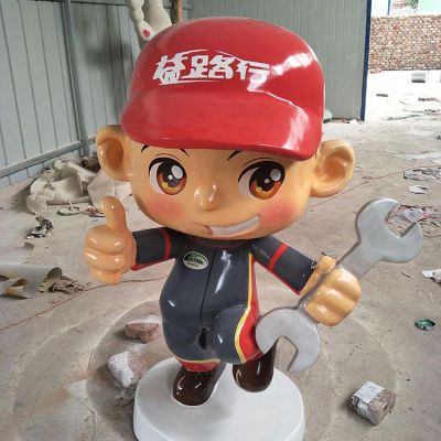 玻璃钢卡通修车工人博鱼网页版