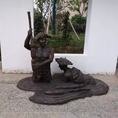 园林景观玻璃钢仿铜彩藕的人物博鱼网页版