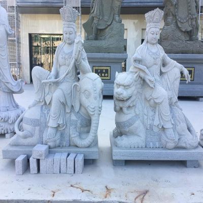 大理石石雕户外寺庙文殊普贤博鱼网页版
