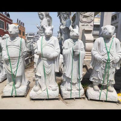 大理石石雕人身兽面十二生肖博鱼网页版