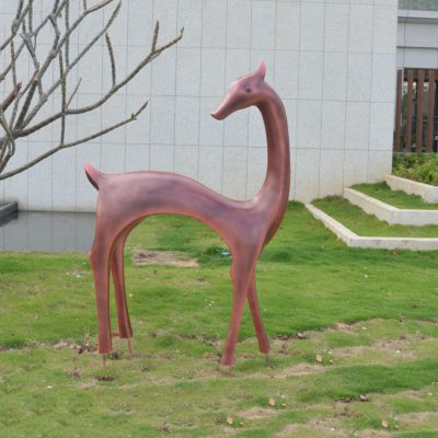 公园草坪不锈钢仿铜抽象鹿博鱼网页版
