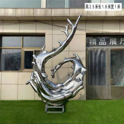 广场中心不锈钢几何抽象创意景观摆件博鱼网页版