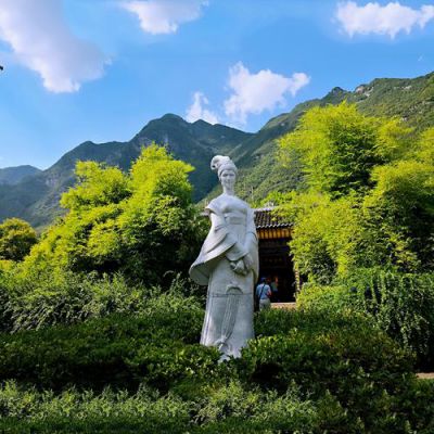 园林景区历史人物古代美女汉白玉站立王昭君像石博鱼网页版