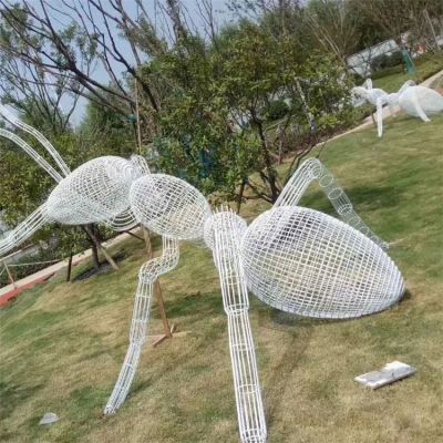 不锈钢蚂蚁，铁艺网格蚂蚁景观摆件