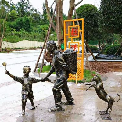 铜雕户外园林情景人物博鱼网页版摆件