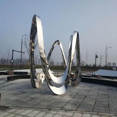 大型不锈钢广场博鱼网页版 异形镂空发光 户外抽象景观博鱼网页版