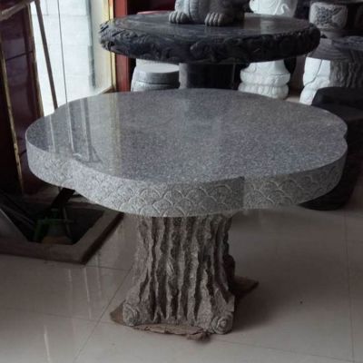  凉亭内摆设 青石雕刻石桌石凳博鱼网页版