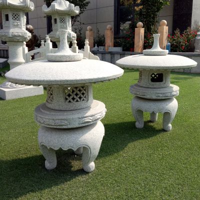 别墅庭院仿古中式石灯落地大理石天然石灯笼
