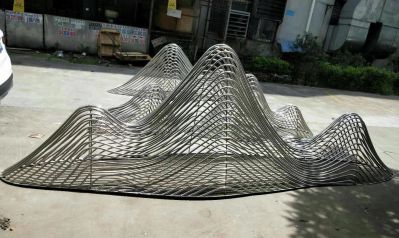 公园广场不锈钢抽象立体镂空铁艺山峦博鱼网页版