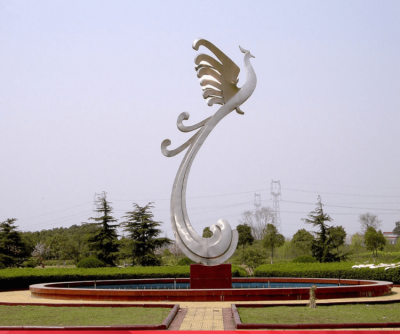 广场不锈钢抽象艺术凤凰博鱼网页版