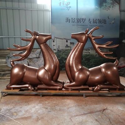 景区玻璃钢仿铜创意抽象动物景观博鱼网页版