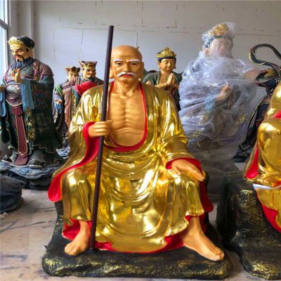 玻璃钢彩绘佛像菩萨寺庙景区十八罗汉博鱼网页版