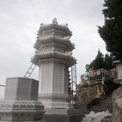 大理石石雕园林景观大型佛塔博鱼网页版