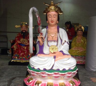 玻璃钢彩绘寺庙景区蚕神娘娘博鱼网页版